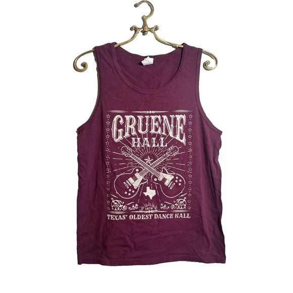 Gruene Music Hall Texas Tank Maroon M Size - Picture 1 of 3
